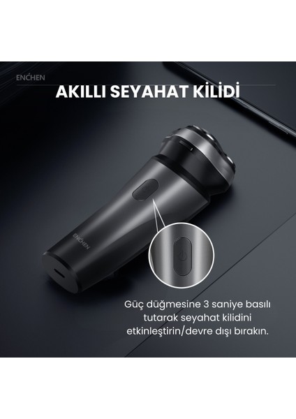 Blackstone Max Siyah Çift Yönlü Kavisli Bıçaklı Şarjlı Islak-Kuru Tıraş Makinesi