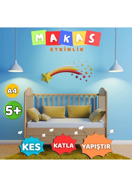 3D Dilek Yıldızı – Eğitici Kendin Yap Aktivite ve Duvar Dekoru Oyuncak Seti (5+ Yaş)
