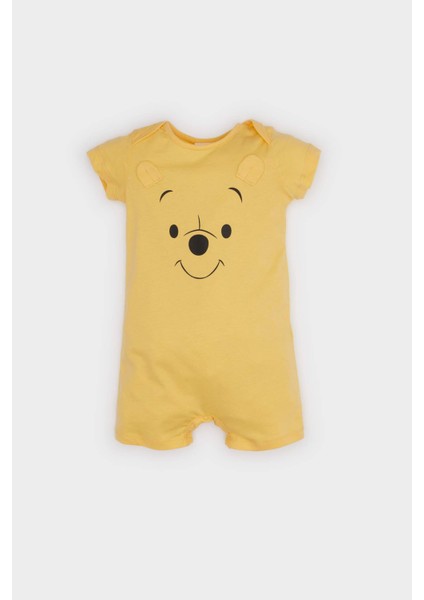 Erkek Bebek Yenidoğan Disney Winnie The Pooh Penye Kısa Kollu Tulum E9552A525SM