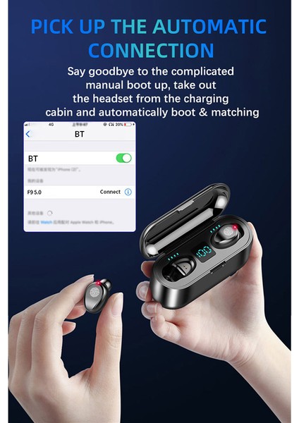 Kablosuz Kulaklıklar Bt5.0 Stereo Dokunmatik Kontrol (Yurt Dışından)