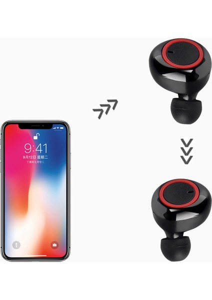 Y50 Gerçek Kablosuz Kulaklık Dokunmatik Kontrol 450MAH Şarj Kutusu (Yurt Dışından)