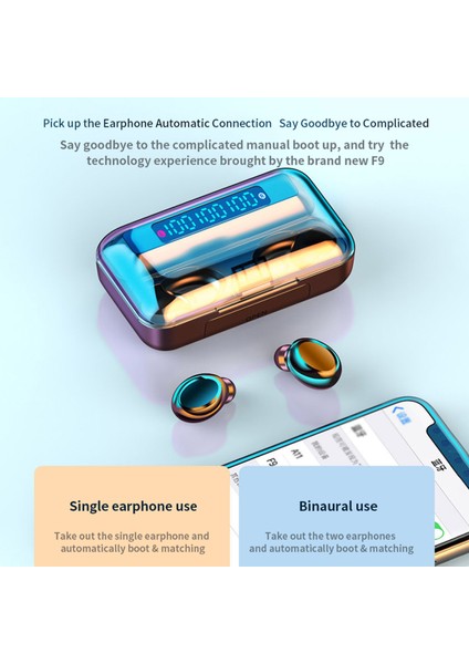 F9-12 Bluetooth Kablosuz Kulaklık Otomatik Eşleşme Gürültü Engelleme (Yurt Dışından) indirimleri