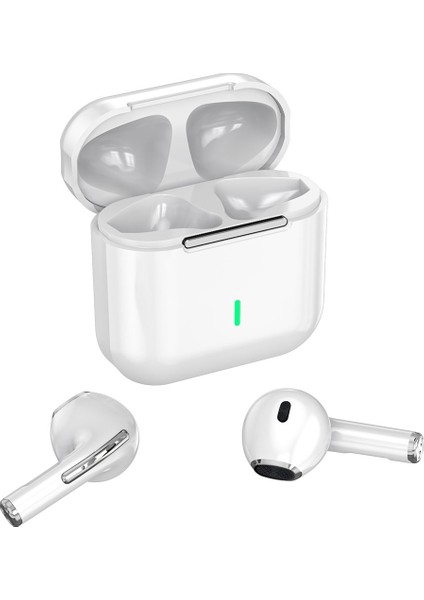 Air - S4 Kablosuz Beyaz Kulaklık Bt5.1 Çipi Akıllı Dokunaçlı (Yurt Dışından)