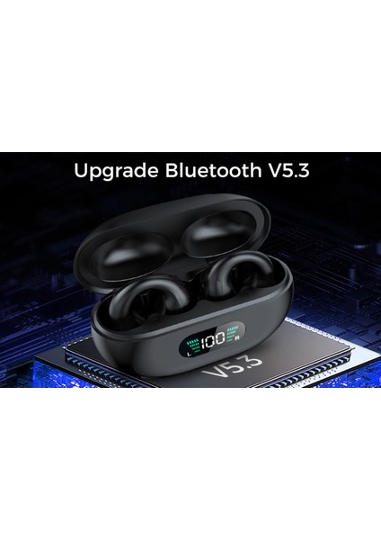Kablosuz Kulaklık Tıkaçlu Kemik Iletimli Bluetooth 5.3 Spor Kulaklığı (Yurt Dışından)