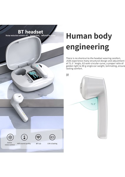 JS36 Tws Kablosuz Kulaklıklar Hifi Sesli IP54 Su Geçirmez (Yurt Dışından)