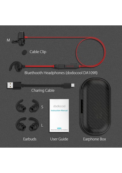 Manyetik Kablosuz Kulak Içi Kulaklık Kırmızı Hd Mikrofon Cvc 6.0 Gürültü Eşliğe Girişi (Yurt Dışından)