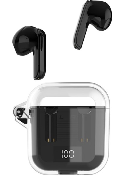 TM90 Kulak Içi Kablosuz Bluetooth Kulaklık Siyah Düşük Enerji Tüketimi Sayısal Görüntüleme (Yurt Dışından)