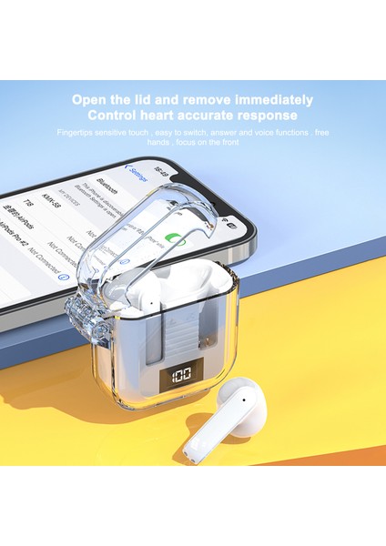TM90 Kulak Içi Kablosuz Bluetooth Kulaklık Siyah Düşük Enerji Tüketimi Sayısal Görüntüleme (Yurt Dışından)