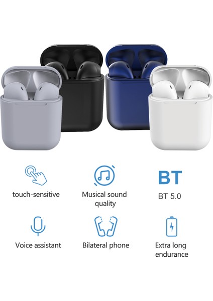 Inpods 12 Tws Kablosuz Kulaklıklar Bluetooth 5.0 Otomatik Eşleşme (Yurt Dışından)
