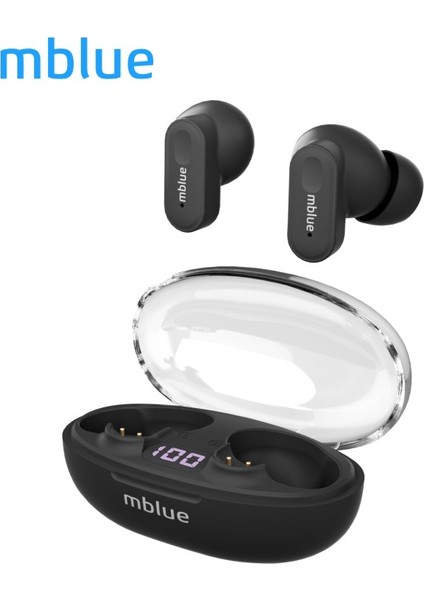 Mblue AR01 Gerçek Kablosuz Kulaklıklar LED Ekranlı Gürültü Engelleme (Yurt Dışından)