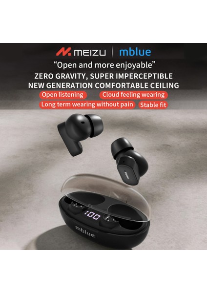Mblue AR01 Gerçek Kablosuz Kulaklıklar LED Ekranlı Gürültü Engelleme (Yurt Dışından)