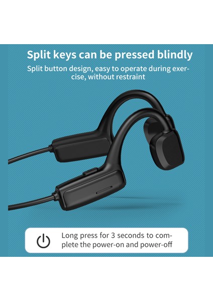 G1 Bluetooth 5.1 Hava Iletimli Mp3 Spor Kulaklıkları Siyah (Yurt Dışından)