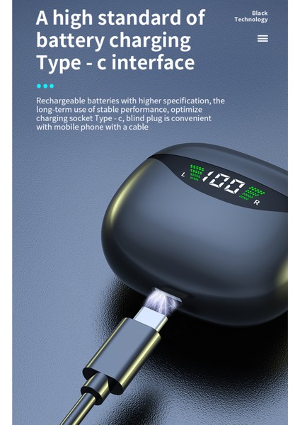 VG121 Kulak Içi Spor Bluetooth Kulaklıklar Dijital Ekranlı (Yurt Dışından)