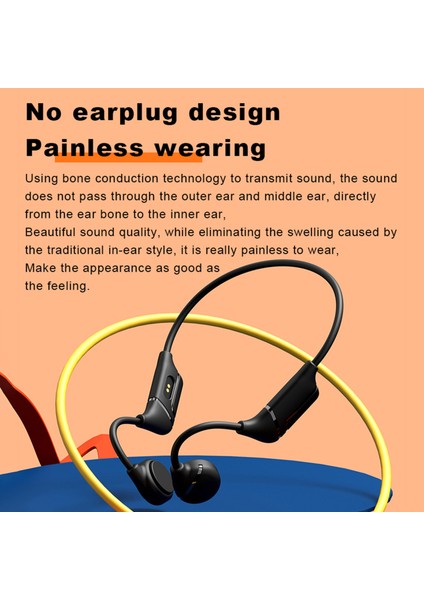 S.wear V12 Kemik Iletimli Bluetooth 5.0 Terlenmeye Dalı Kulaklıklar (Yurt Dışından)