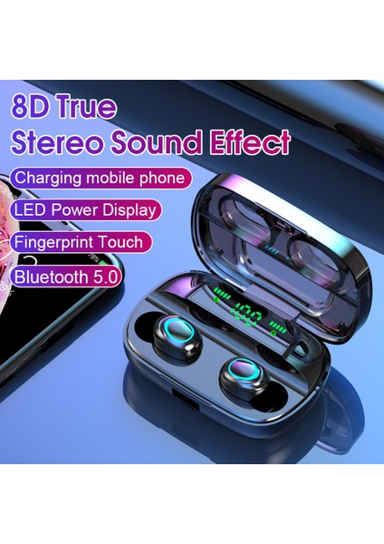 S11 Bluetooth 5.0 Tws Kulaklıkları Çift Mikrofonlu Dokunmatik Kontrollü (Yurt Dışından)