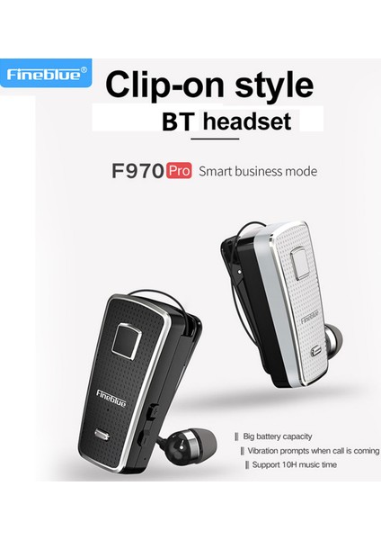 Fineblue F970 Pro Takılabilir Kulak Içi Kablosuz Bluetooth 5.0 El Serbest Kulaklık (Yurt Dışından)