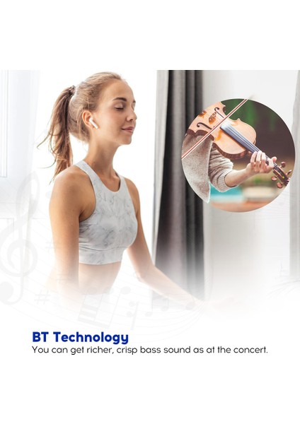 Cep Telefonu Için Hifi Stereo Iç Kulaklık Bluetooth (Yurt Dışından)