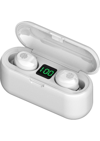 F9 Gerçek Kablosuz Bluetooth 5.0 Terlenemez Dokunmatik Kontrollü Kulaklıklar (Yurt Dışından)