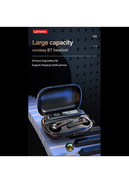 Lenovo QT81 Oyun Kulaklığı Bt5.0 Gerçek Kablosuz Stereo Cvc8.0 Gürültü Azaltma 1200MAH Pil (Yurt Dışından) modelleri