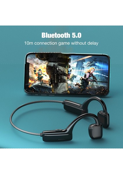 G1 Sınır Ötesi Özel Model Kemik Iletimli Kablosuz Spor Bluetooth Kulaklık Siyah (Yurt Dışından)