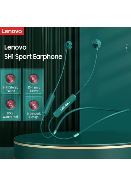 Lenovo Sh1 Kablosuz Kulaklık Çift Gürültü Azaltma Ipx5 Su Geçirmezliği (Yurt Dışından)