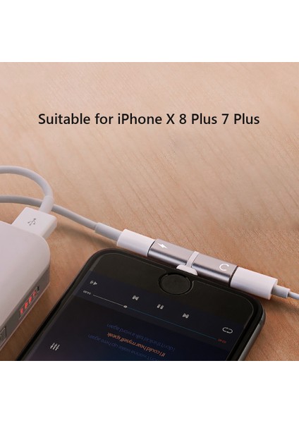 iPhone 7 Plus 8 Plus x Için Mini Lightning Iki Portlu Ayrıcı Adaptör (Yurt Dışından)