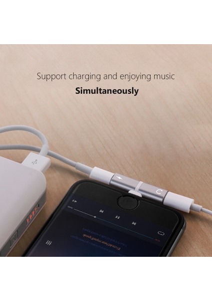 iPhone 7 Plus 8 Plus x Için Mini Lightning Iki Portlu Ayrıcı Adaptör (Yurt Dışından)