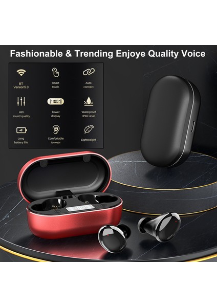 Mini Metal Şarj Kutulu Ipx6 Su Geçirmez Gerçek Kablosuz Stereo Kulaklıklar (Yurt Dışından) modelleri