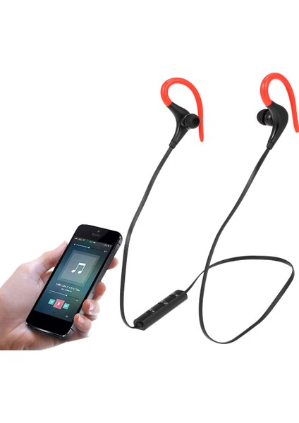 Bt-1 Kablosuz Bluetooth Iç Kulaklık Kırmızı Ter Içine Dalı Mikrofonlu (Yurt Dışından)
