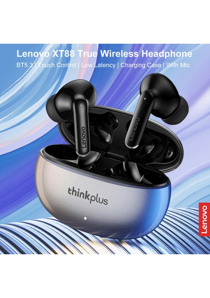 Lenovo XT88 Gerçek Kablosuz Kulaklıklar Bt5.3 Dokunmatik Kontrol (Yurt Dışından)