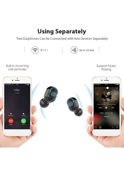 Gerçek Kablosuz STEREO-100 Kulak Içi Kulaklık Gürültü Azaltma Su Geçirmez (Yurt Dışından) fiyatları