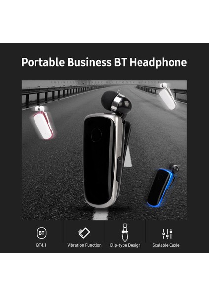 Taşınabilir Iş Için Bluetooth Kulaklık Gümüş Rengli Gürültü Azaltma Gelen Arama Titreşimi (Yurt Dışından)