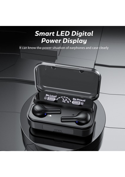 F9 - 278 Tws Kablosuz Kulaklıklar Bt 5.0 Gürültü Engelleme 2200MAH Güç Bankası Kutusu (Yurt Dışından)