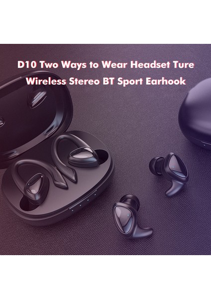 D10 Kablosuz Kulaklık Gerçek Stereo Hafif (Yurt Dışından)