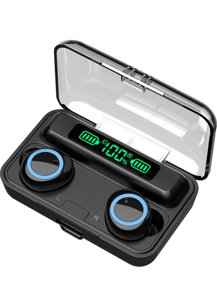 F9-3 Bluetooth 5.1 Tws Kulaklık Dokunmatik Kontrol 2800MAH Şarj Kutusu (Yurt Dışından)