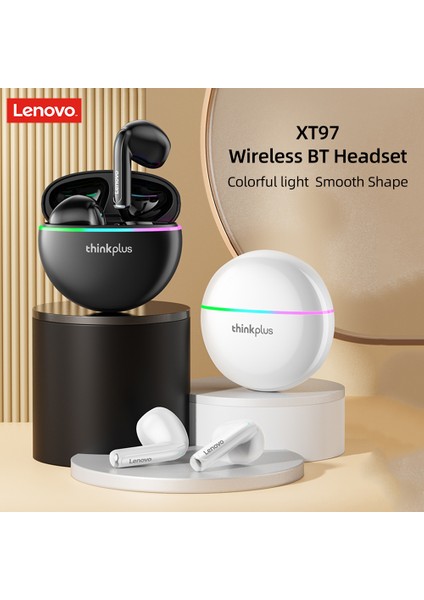 Lenovo Thinkplus XT97 Kablosuz Kulaklıklar Hi-Fi Ses Gürültü Azaltma Beyaz (Yurt Dışından)