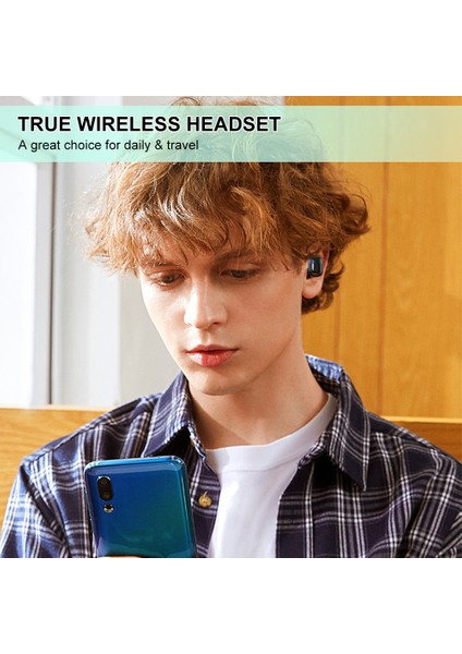 Gerçek Kablosuz Bluetooth 5.0 Dokunmatik Kontrollü Kulaklık (Yurt Dışından)