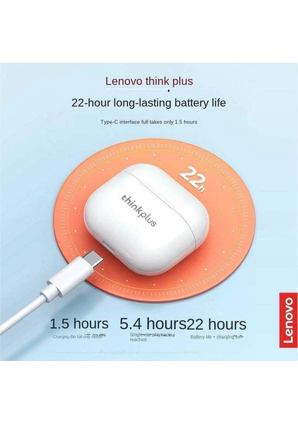 Lenovo LP40 Thinkplus Beyaz Kablosuz Bluetooth Kulaklıklar (Yurt Dışından)
