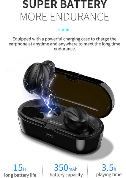 XG13 Gerçek Kablosuz Kulaklık Bluetooth 5.0 350MAH Şarj Kutusu (Yurt Dışından)