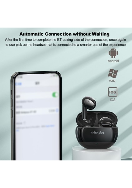 Thinkplus XT93 Kablosuz Kulaklıklar Yüksek Netlikli Ses 20 Saatlik Uzun Süre Dalılık (Yurt Dışından)