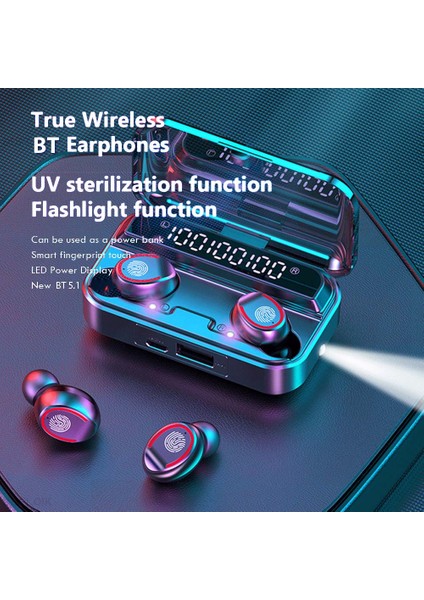 F9-3 Gerçek Kablosuz Kulaklıklar Bt 5.1 Hifi Ses Gürültü Engelleme (Yurt Dışından)