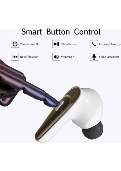 A5 Tws Kulaklık Bluetooth V5.0 Kablosuz Kulaklıklar Hifi LED Ekranlı (Yurt Dışından)