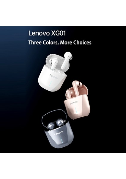 Lenovo XG01 Tws Kablosuz Oyun Kulaklığı Hifi Sesli Dahili Mikrofonlu Gri (Yurt Dışından)