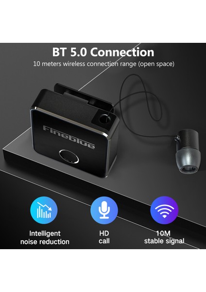 Fineblue F1 Bluetooth 5.0 Kulaklıkları Geri Çekilebilir Kablo Çok Noktalı Bağlantı (Yurt Dışından)