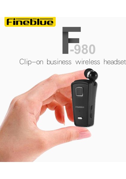Fineblue F980 Kablosu Geri Çekilebilir Takılabilir Bluetooth Kulaklıklar El Serbest (Yurt Dışından)