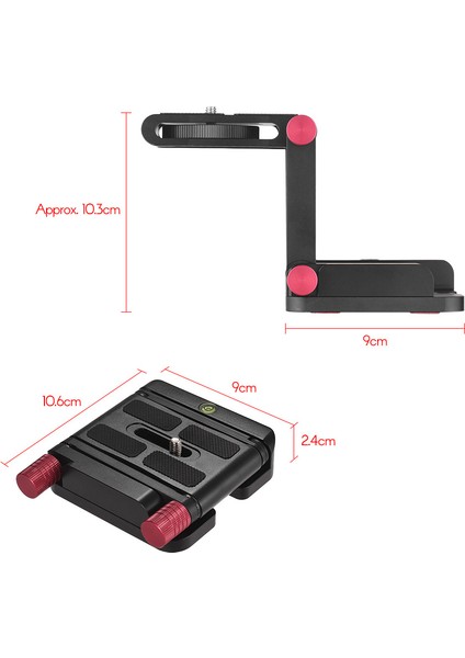 Esnek Z Tipi Kamerası Tripod Top Başlıklı Hızlı Çıkarma Plakalı Alüminyum Çelik (Yurt Dışından)