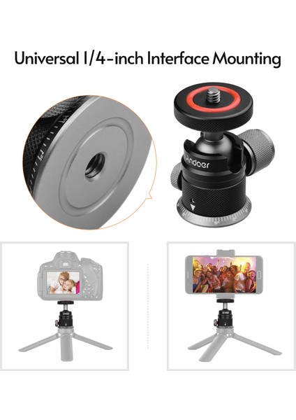 Alüminyum Alüvyon Tripod Top Başlığı 360° Dönebilen 180° Sallanan (Yurt Dışından)