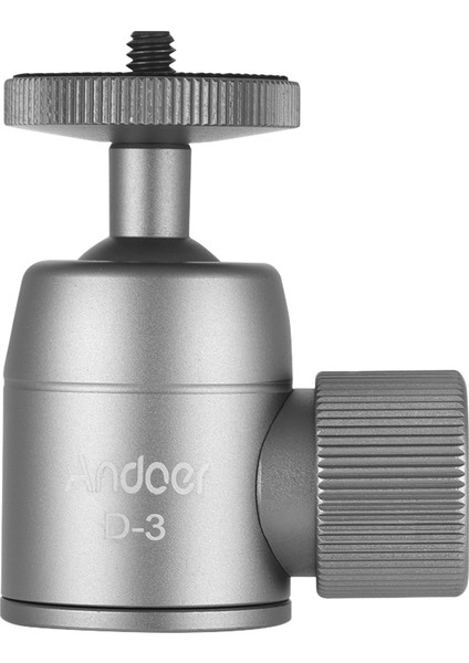 D-3 Mini Tripod Topu Başlığı Akıllı Telefonlar, Kameralar, Dslr Için Alüminyum Alöjü 360° Dönebilen Maksimum 3 kg Yük Taşıma Kapasiteli (Yurt Dışından)