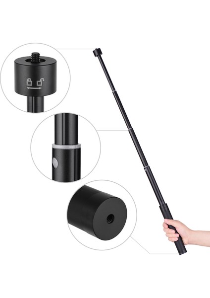 Teleskopik Stabilizatör Uzatma Çubuğu Maksimum 73 cm Uzunluklu Alüminyum Alüviyonu (Yurt Dışından)