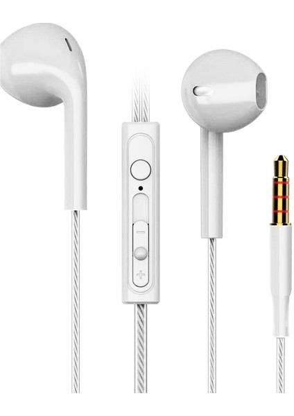 Kulak Içi Spor Kulaklıkları 3.5mm Anahtar Kontrollü Mikrofonlu (Yurt Dışından)